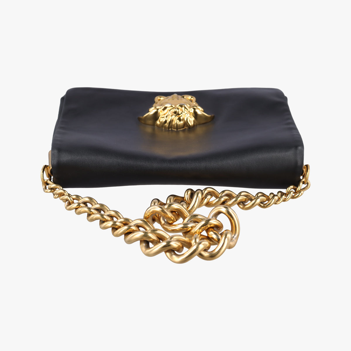Pre-owned VERSACE La Medusa Black Leather  shoulderbag | stylenewstar