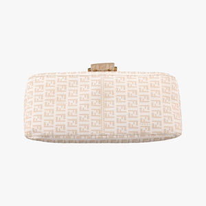 Pre-owned Fendi Baguette Zucchino Beige PVC coated canvas 8BR001 shoulderbag | stylenewstar