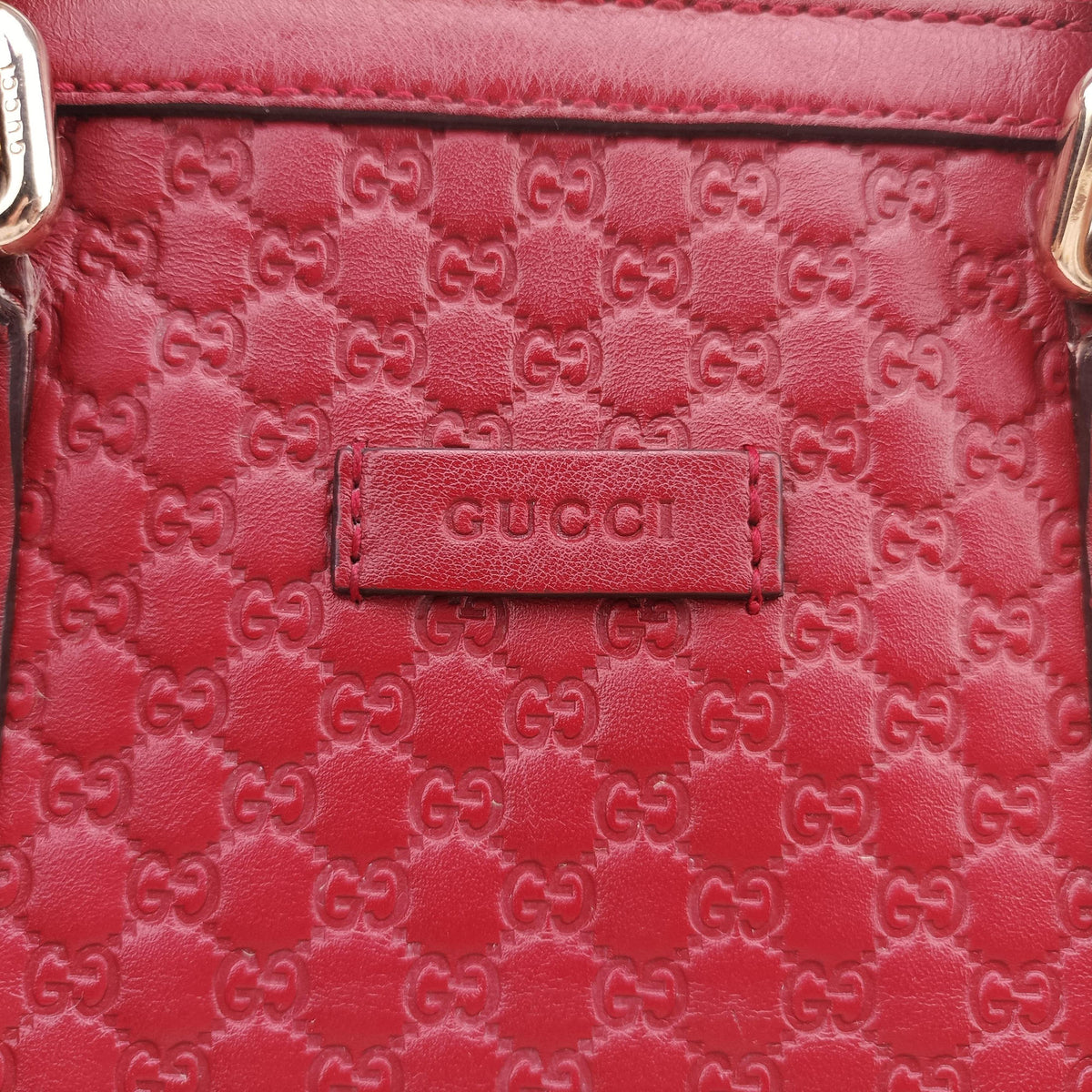 Pre-owned Gucci Microguccissima Red Leather 449654 shoulderbag | stylenewstar
