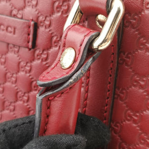 Pre-owned Gucci Microguccissima Red Leather 449654 shoulderbag | stylenewstar