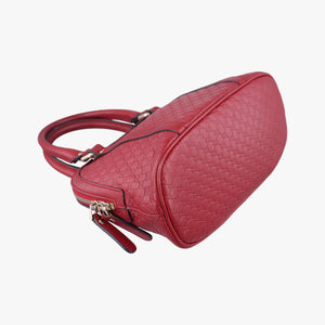 Pre-owned Gucci Microguccissima Red Leather 449654 shoulderbag | stylenewstar