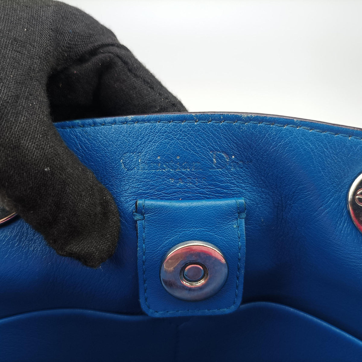 Secondhand Christian Dior Diorissimo Blue Patent  x Leather  shoulderbag | stylenewstar