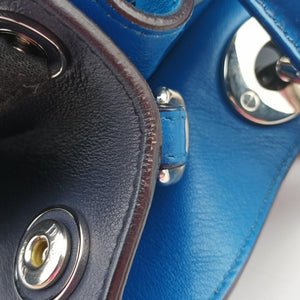 Secondhand Christian Dior Diorissimo Blue Patent  x Leather  shoulderbag | stylenewstar