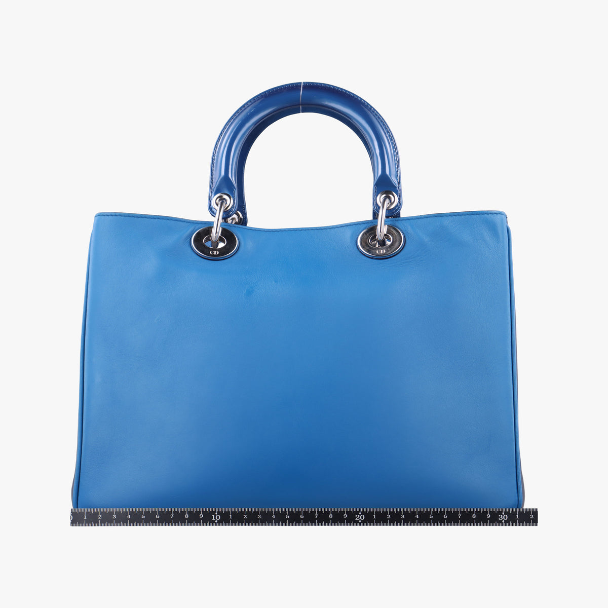 Secondhand Christian Dior Diorissimo Blue Patent  x Leather  shoulderbag | stylenewstar
