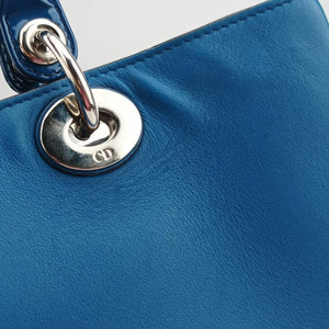 Secondhand Christian Dior Diorissimo Blue Patent  x Leather  shoulderbag | stylenewstar