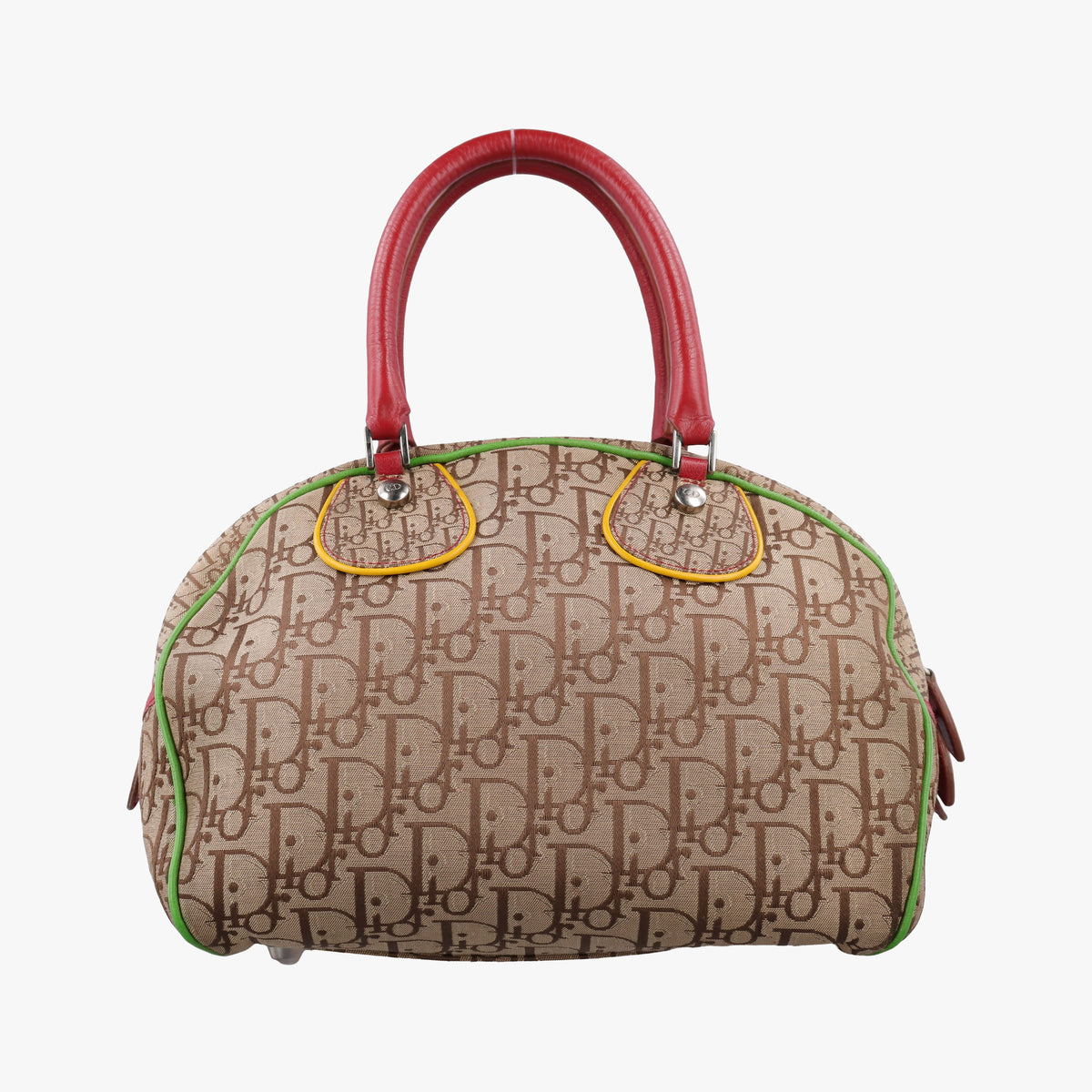 Secondhand Christian Dior Rasta Trotter beige×Multicolour Canvas× Leather  handbag | stylenewstar