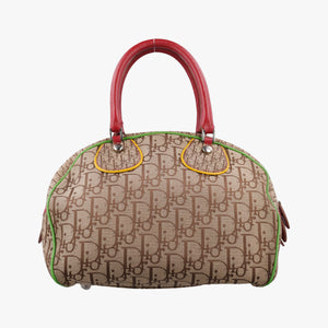 Secondhand Christian Dior Rasta Trotter beige×Multicolour Canvas× Leather  handbag | stylenewstar
