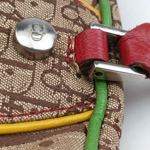 Secondhand Christian Dior Rasta Trotter beige×Multicolour Canvas× Leather  handbag | stylenewstar