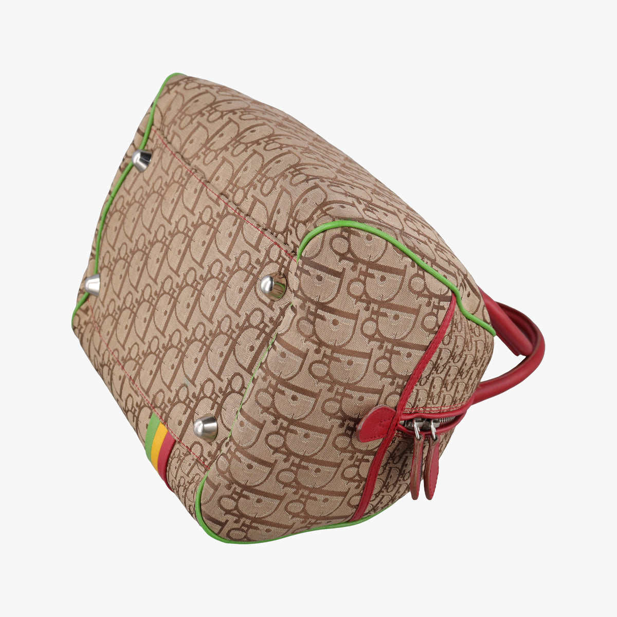 Secondhand Christian Dior Rasta Trotter beige×Multicolour Canvas× Leather  handbag | stylenewstar