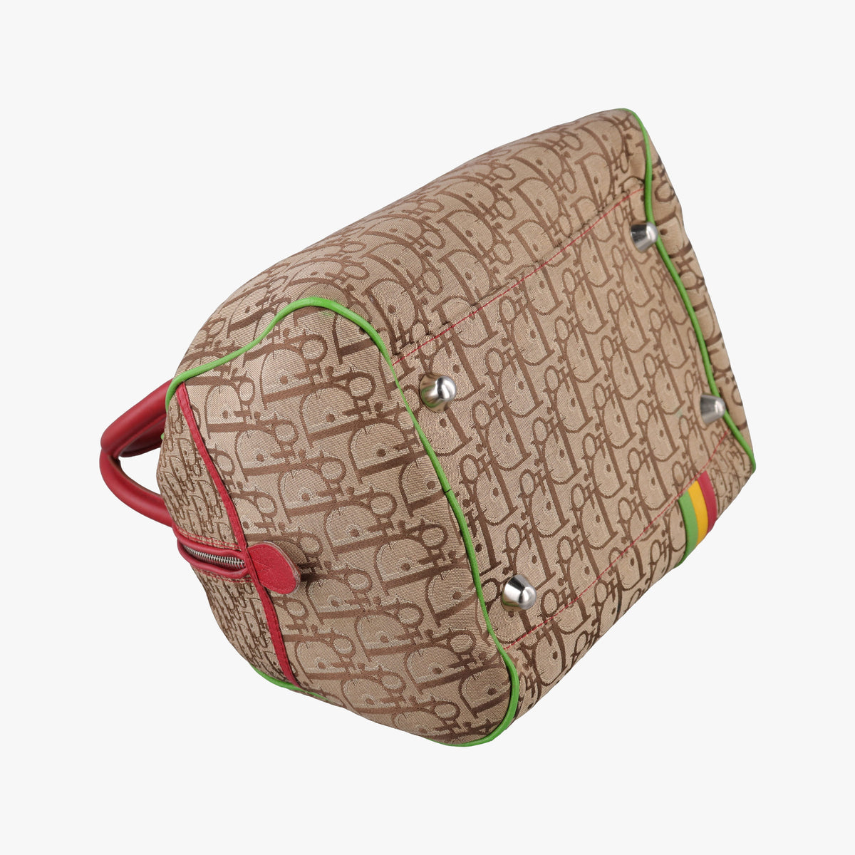Secondhand Christian Dior Rasta Trotter beige×Multicolour Canvas× Leather  handbag | stylenewstar