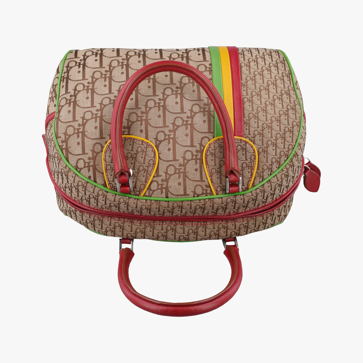 Secondhand Christian Dior Rasta Trotter beige×Multicolour Canvas× Leather  handbag | stylenewstar