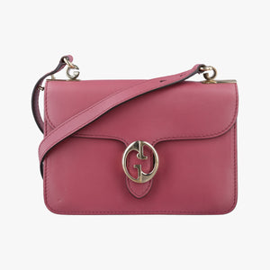Pre-owned Gucci Interlocking 1973 Flap Pink Leather 277522 shoulderbag | stylenewstar