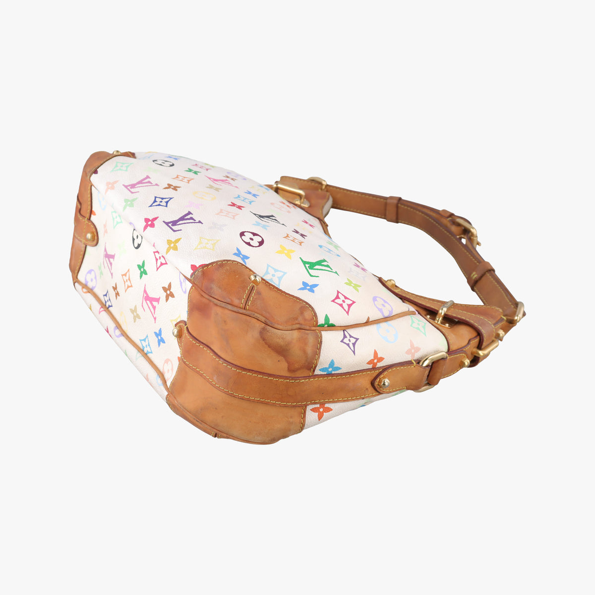Vintage Louis Vuitton GRETA white Monogram Multicolor M40195 handbag | stylenewstar
