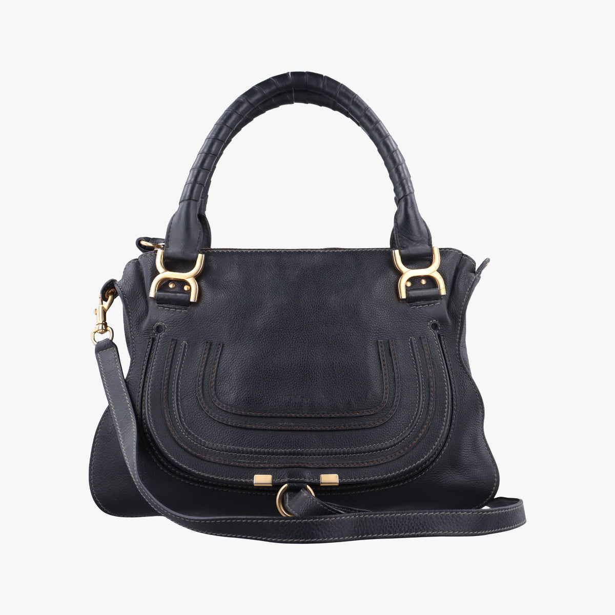 Pre-owned Chloe Mercy Black Leather  shoulderbag | stylenewstar
