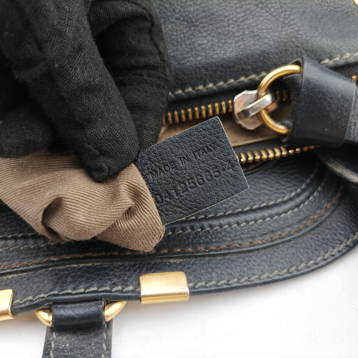 Pre-owned Chloe Mercy Black Leather  shoulderbag | stylenewstar
