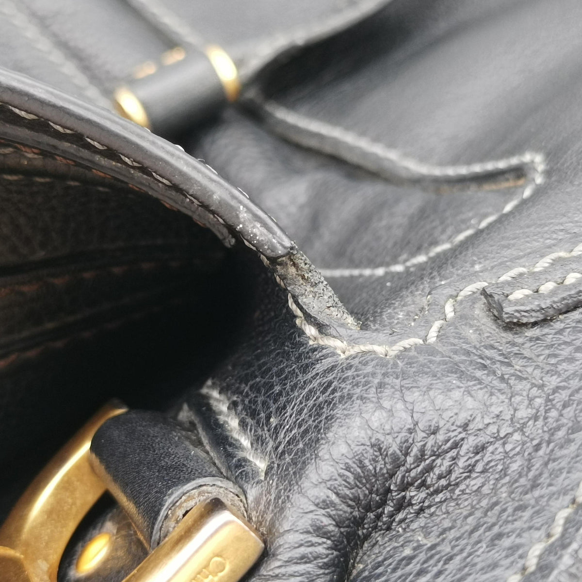 Pre-owned Chloe Mercy Black Leather  shoulderbag | stylenewstar