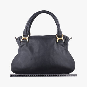 Pre-owned Chloe Mercy Black Leather  shoulderbag | stylenewstar