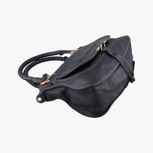Pre-owned Chloe Mercy Black Leather  shoulderbag | stylenewstar