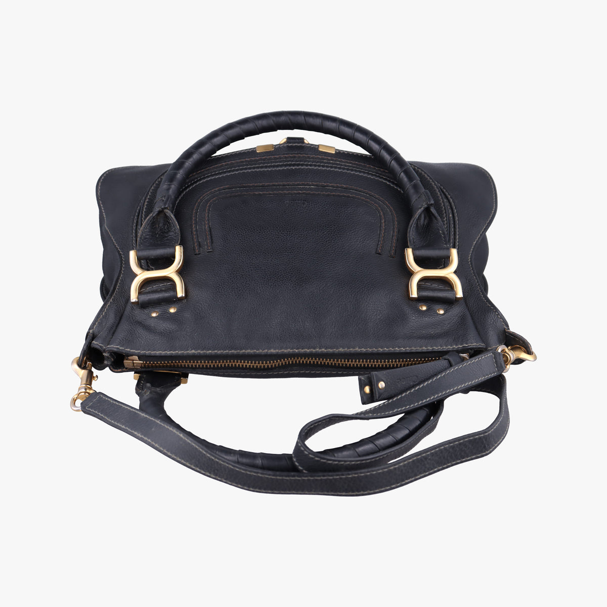 Pre-owned Chloe Mercy Black Leather  shoulderbag | stylenewstar