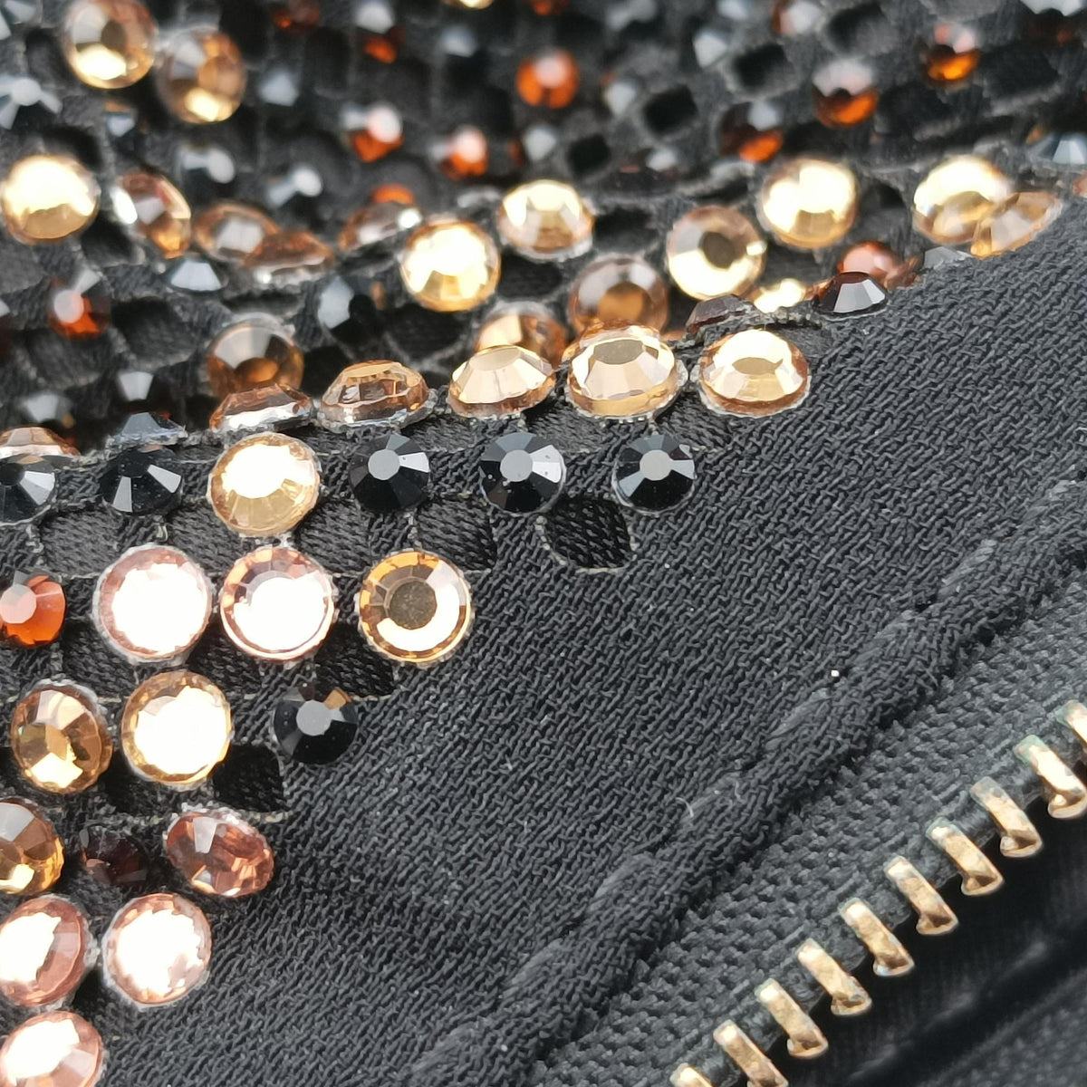 Vintage VERSACE Crystal Hobo Black Satin  shoulderbag | stylenewstar
