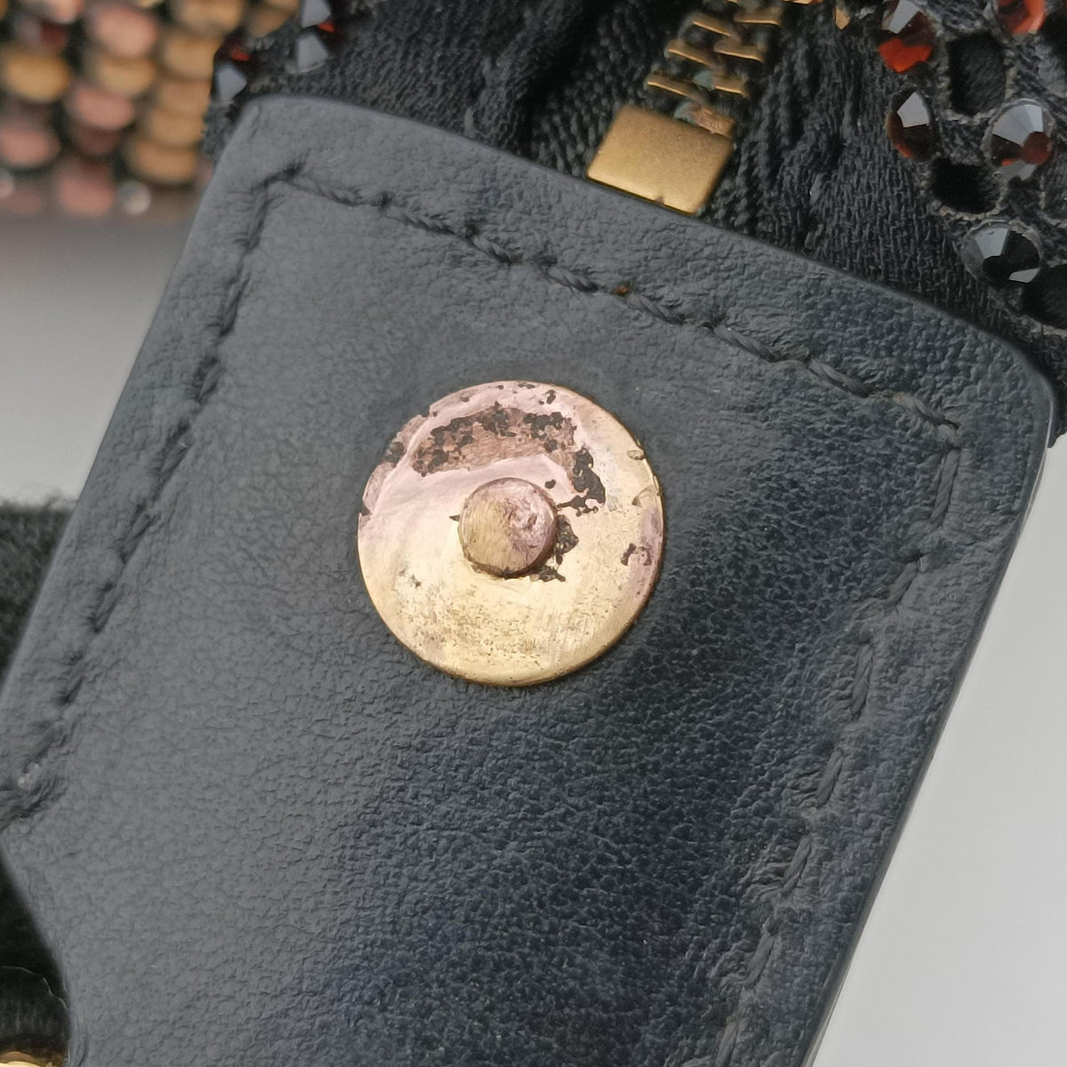 Vintage VERSACE Crystal Hobo Black Satin  shoulderbag | stylenewstar