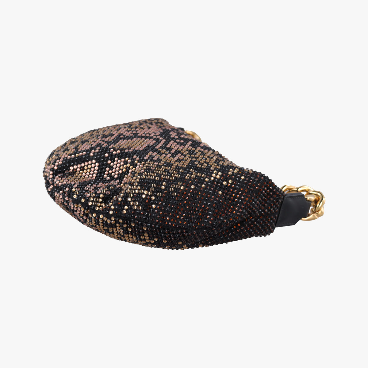 Vintage VERSACE Crystal Hobo Black Satin  shoulderbag | stylenewstar