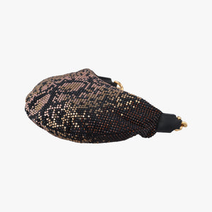 Vintage VERSACE Crystal Hobo Black Satin  shoulderbag | stylenewstar