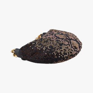 Vintage VERSACE Crystal Hobo Black Satin  shoulderbag | stylenewstar