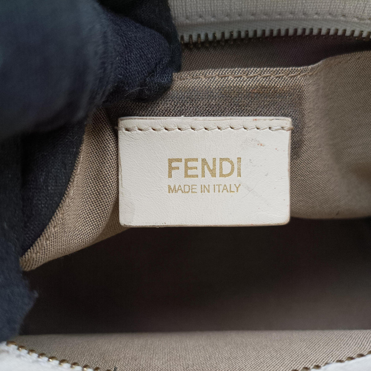 Pre-owned Fendi Chef White PVC coated canvas 8BR628 handbag | stylenewstar