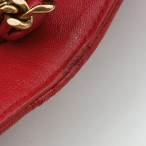 Pre-owned Yves Saint Laurent ANGIE Red Leather 568906 shoulderbag | stylenewstar