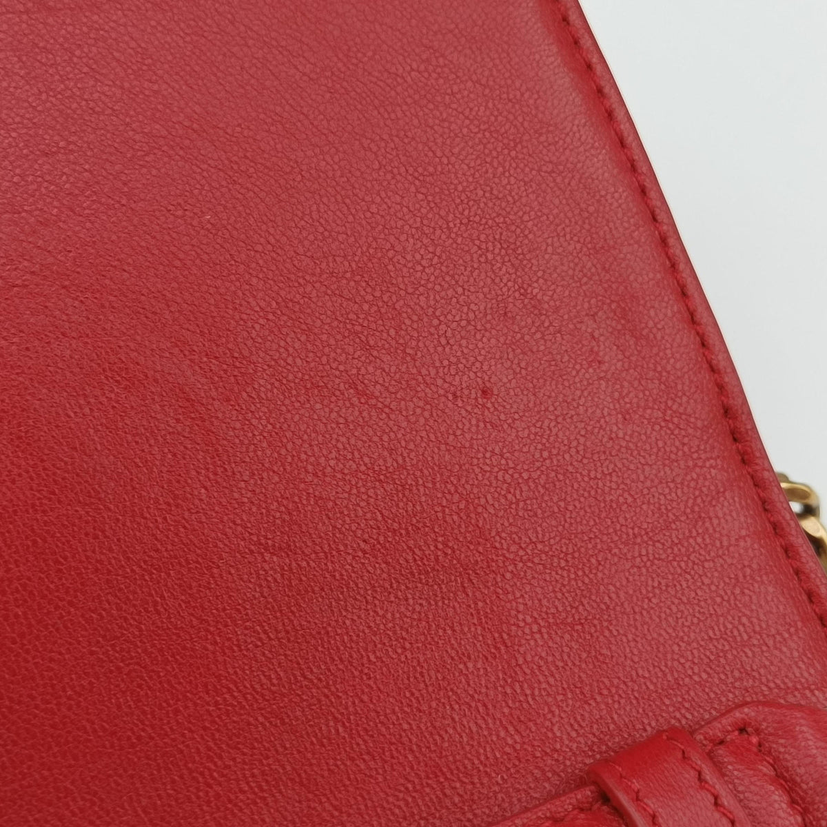 Pre-owned Yves Saint Laurent ANGIE Red Leather 568906 shoulderbag | stylenewstar