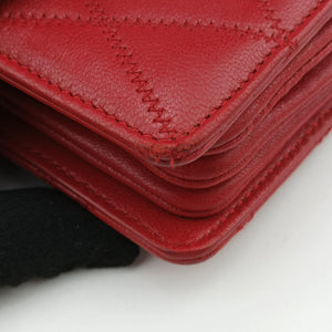 Pre-owned Yves Saint Laurent ANGIE Red Leather 568906 shoulderbag | stylenewstar