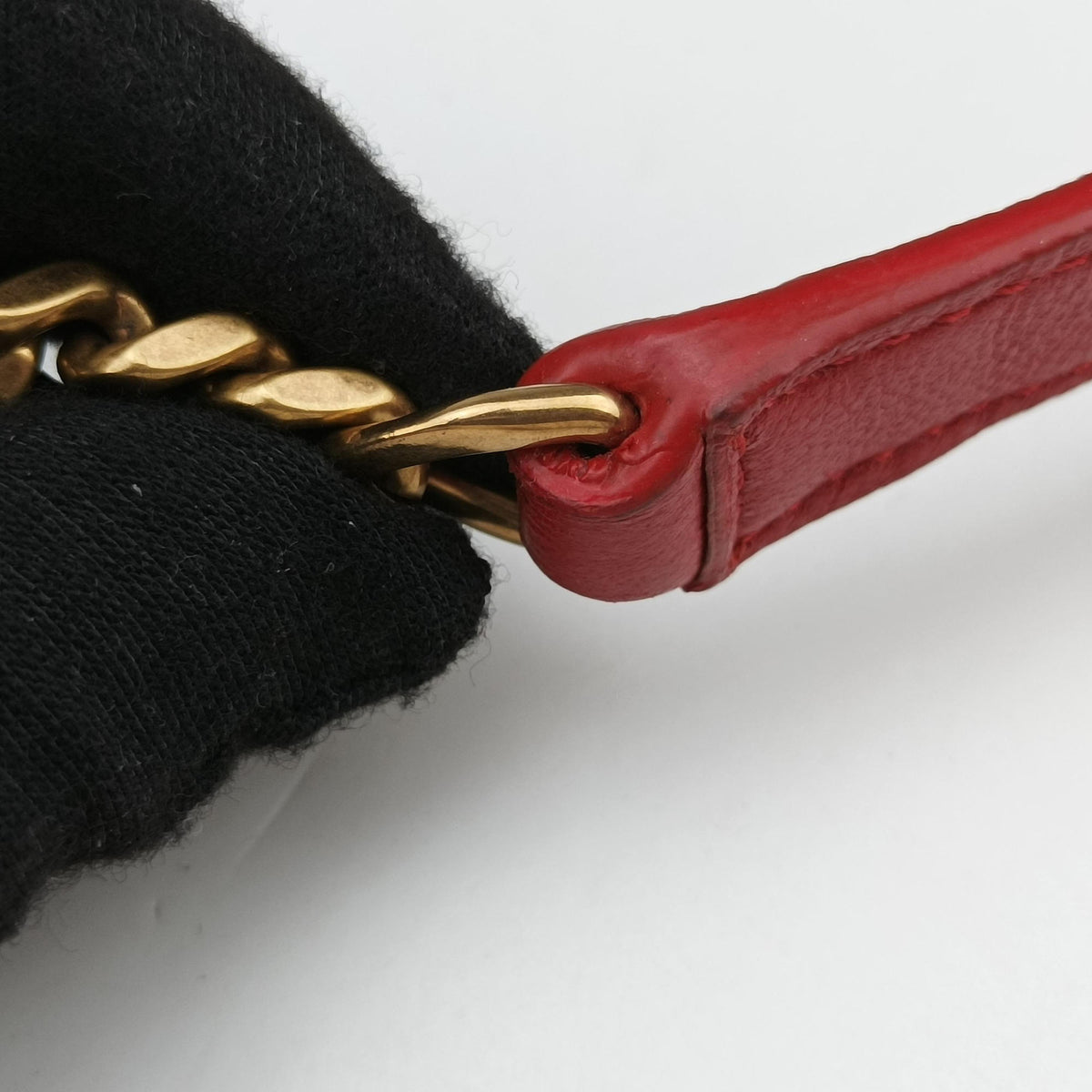 Pre-owned Yves Saint Laurent ANGIE Red Leather 568906 shoulderbag | stylenewstar