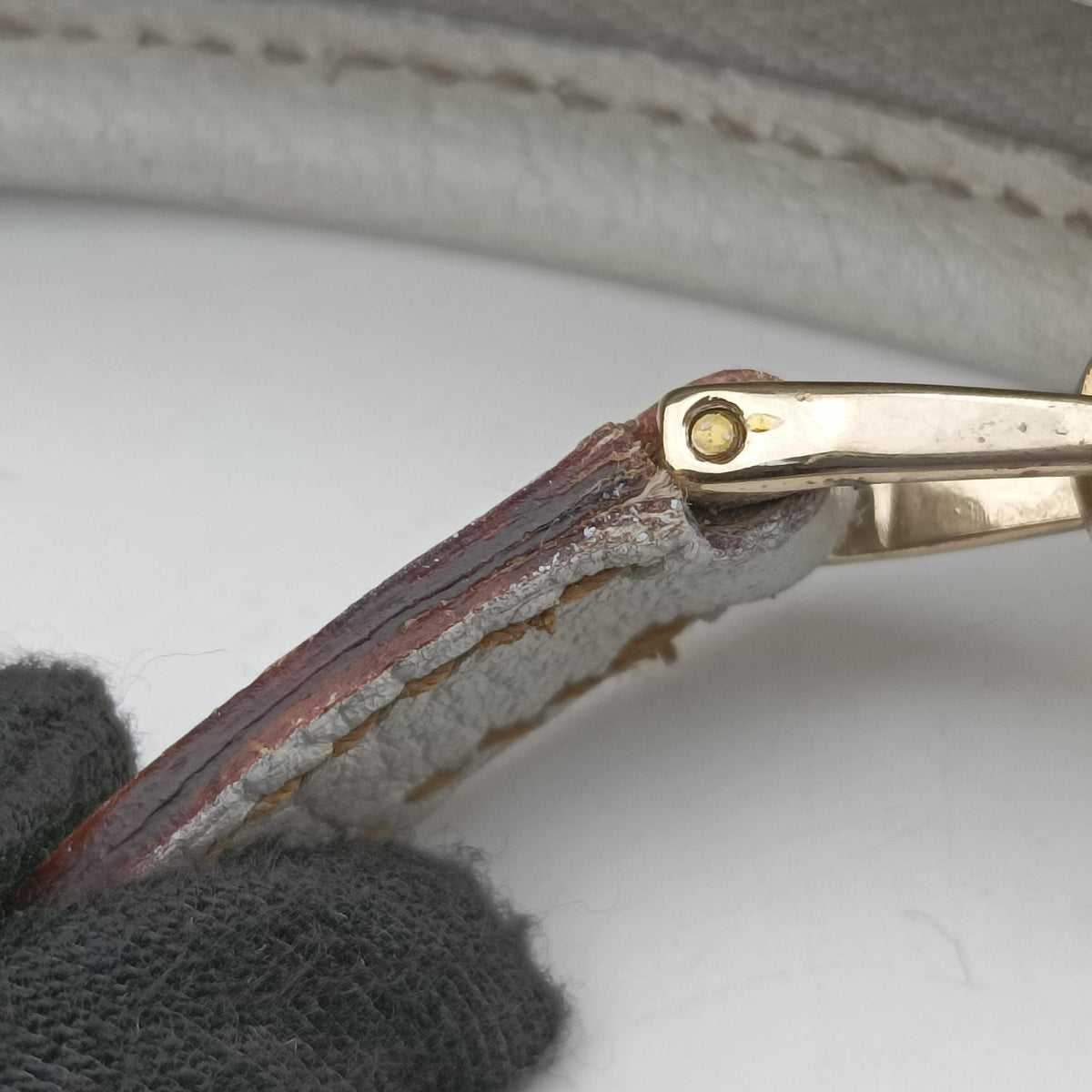 Vintage Gucci Abbey White Leather 130738 shoulderbag | stylenewstar