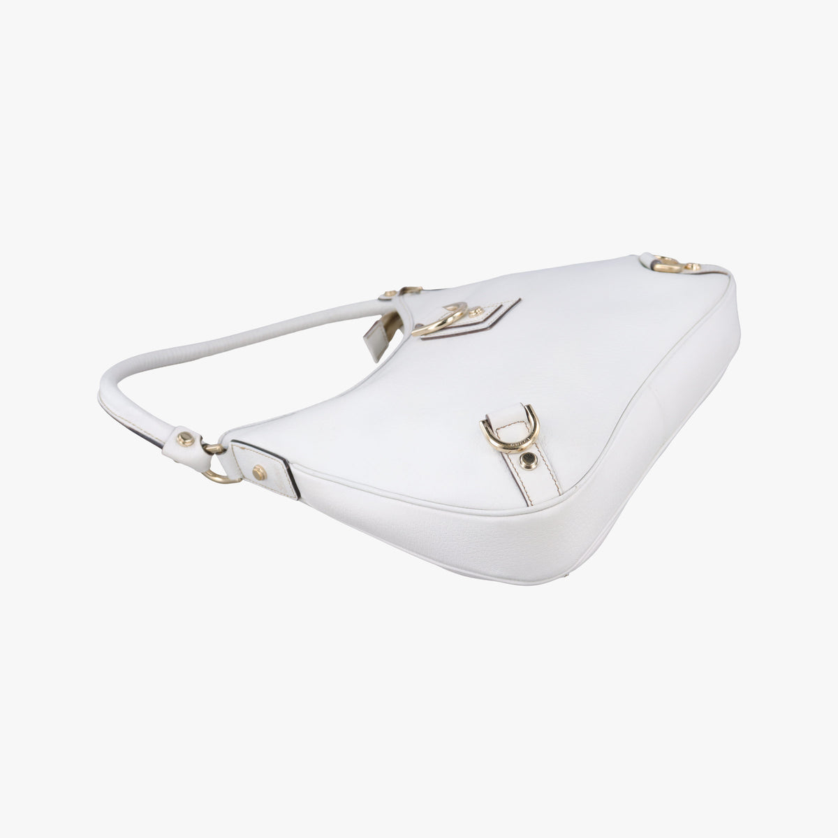 Vintage Gucci Abbey White Leather 130738 shoulderbag | stylenewstar