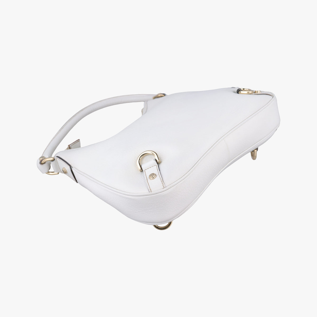 Vintage Gucci Abbey White Leather 130738 shoulderbag | stylenewstar