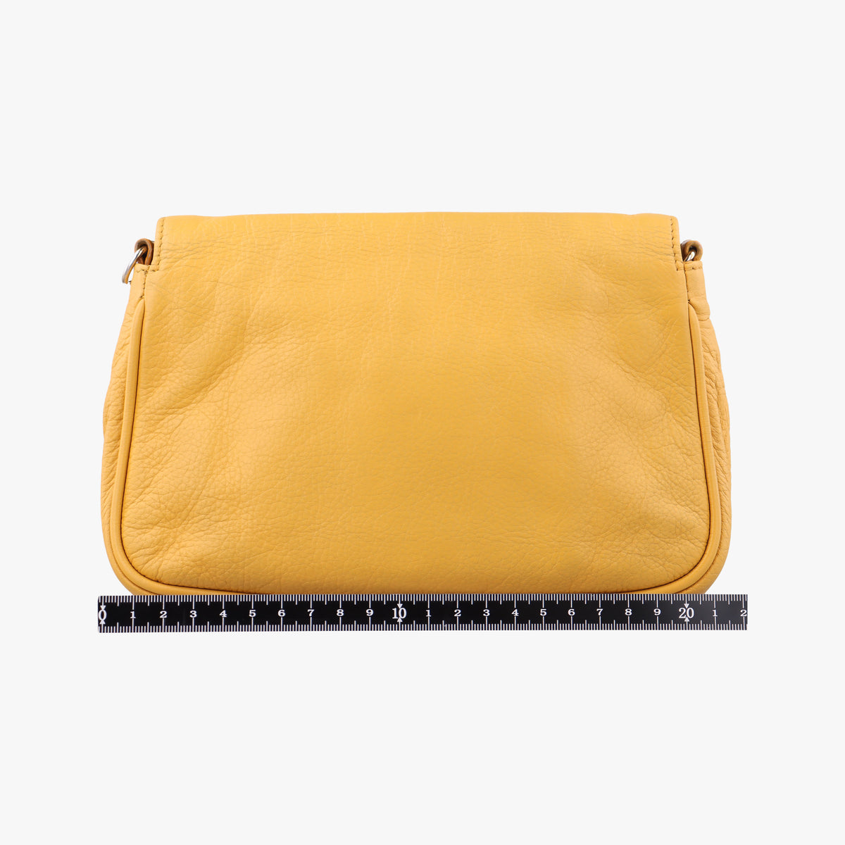 Pre-owned Fendi Fendista Pochette Yellow Leather 8M0376 shoulderbag | stylenewstar