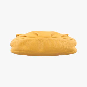 Pre-owned Fendi Fendista Pochette Yellow Leather 8M0376 shoulderbag | stylenewstar