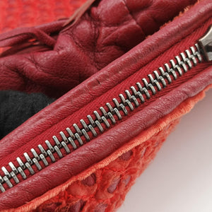 Pre-owned Bottega Veneta Intrecciato Red lambskin  handbag | stylenewstar