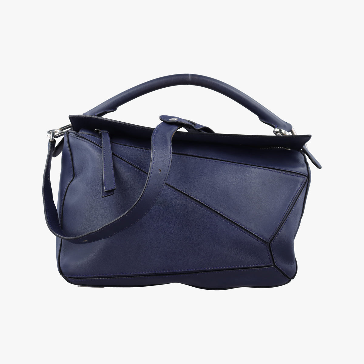 Pre-owned Loewe Puzzle Blue Leather  shoulderbag | stylenewstar