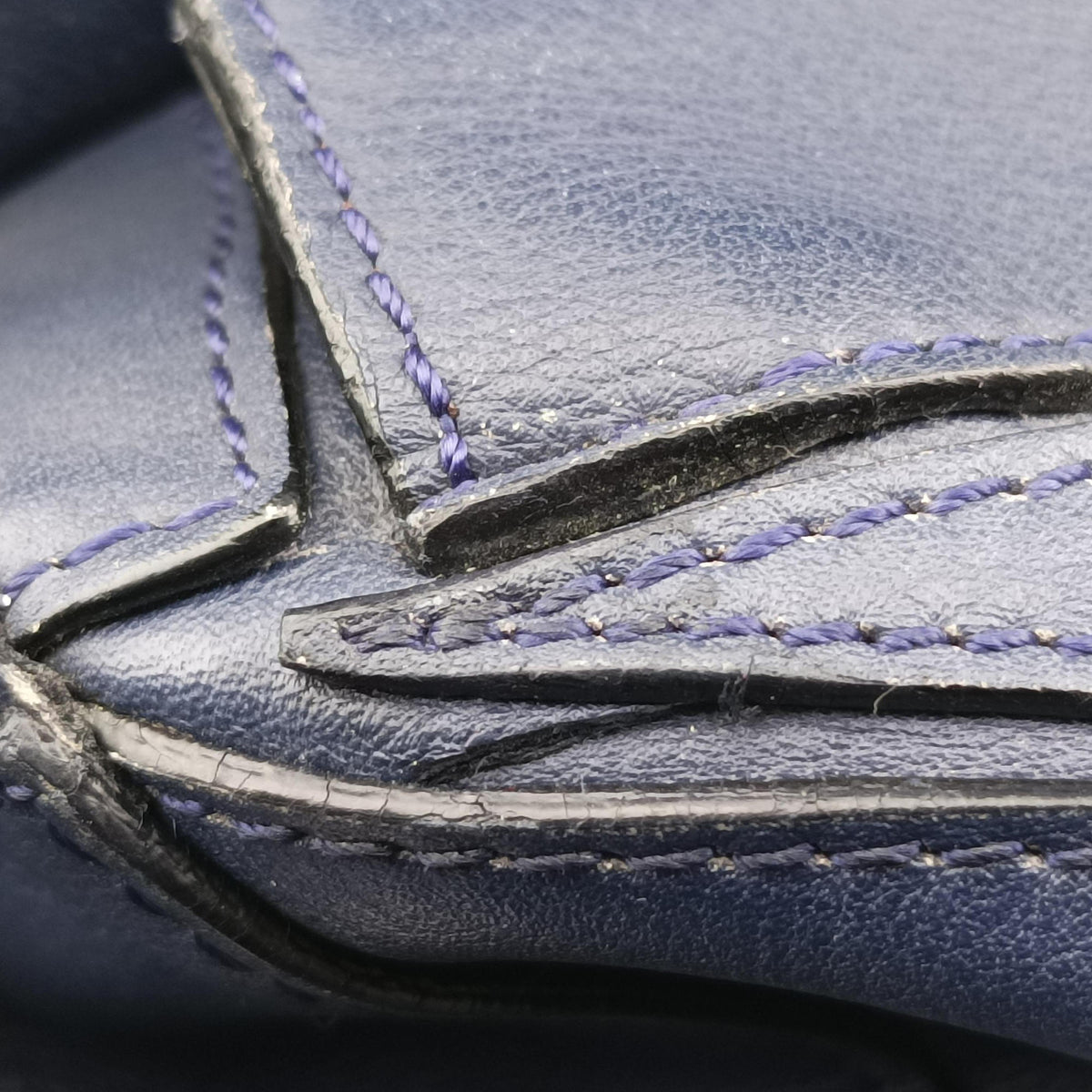 Pre-owned Loewe Puzzle Blue Leather  shoulderbag | stylenewstar