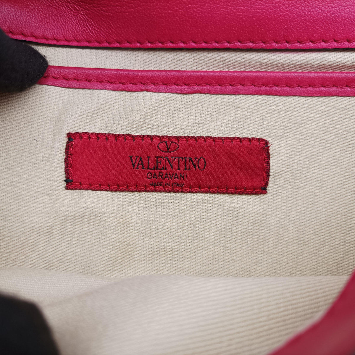 Pre-owned Valentino Rockstud Va Va Voom Rose Leather  shoulderbag | stylenewstar
