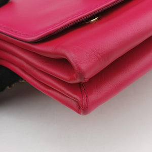 Pre-owned Valentino Rockstud Va Va Voom Rose Leather  shoulderbag | stylenewstar