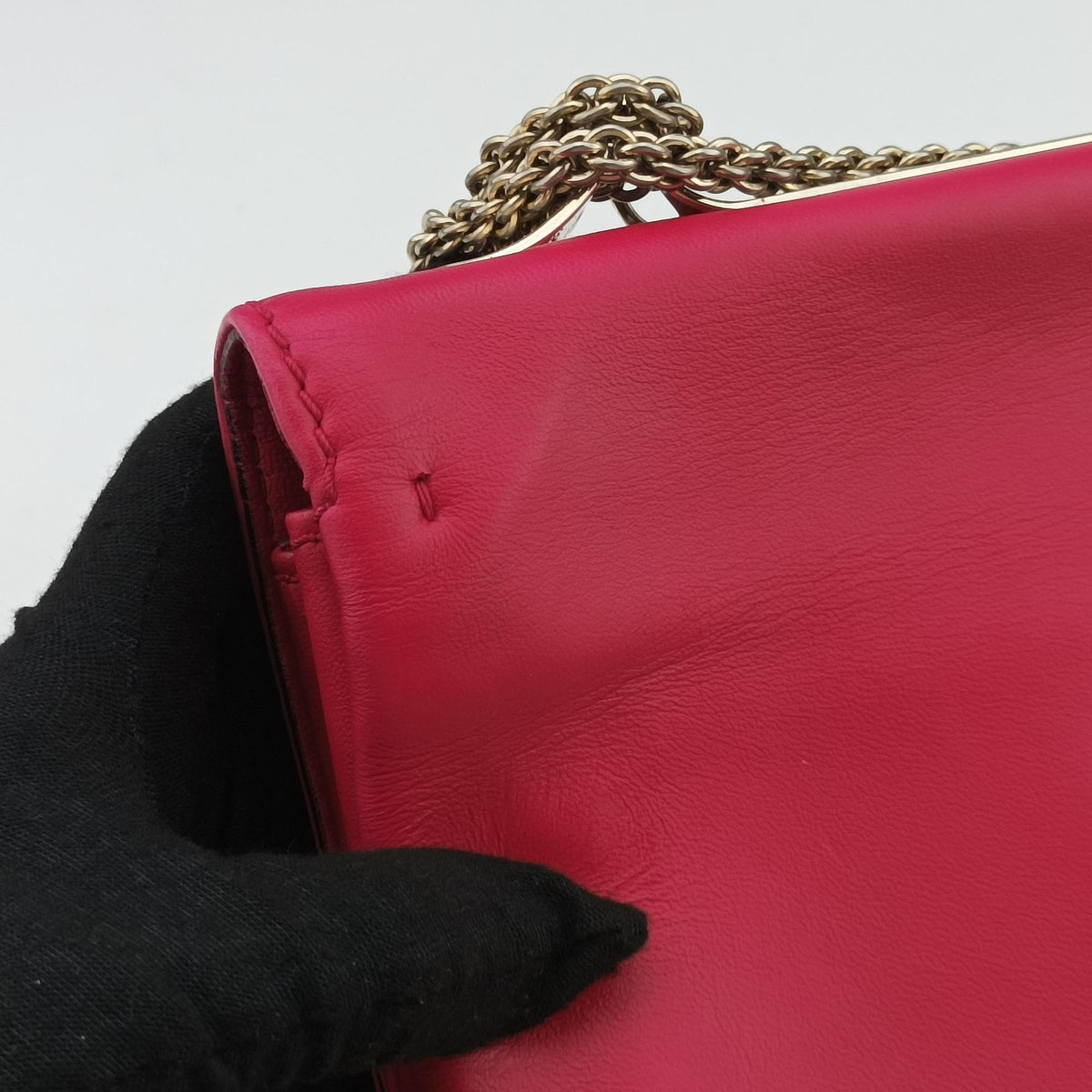 Pre-owned Valentino Rockstud Va Va Voom Rose Leather  shoulderbag | stylenewstar