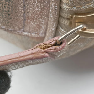 Pre-owned Fendi Zucchino Glitter Logo Pink Canvas 8BL071 handbag | stylenewstar