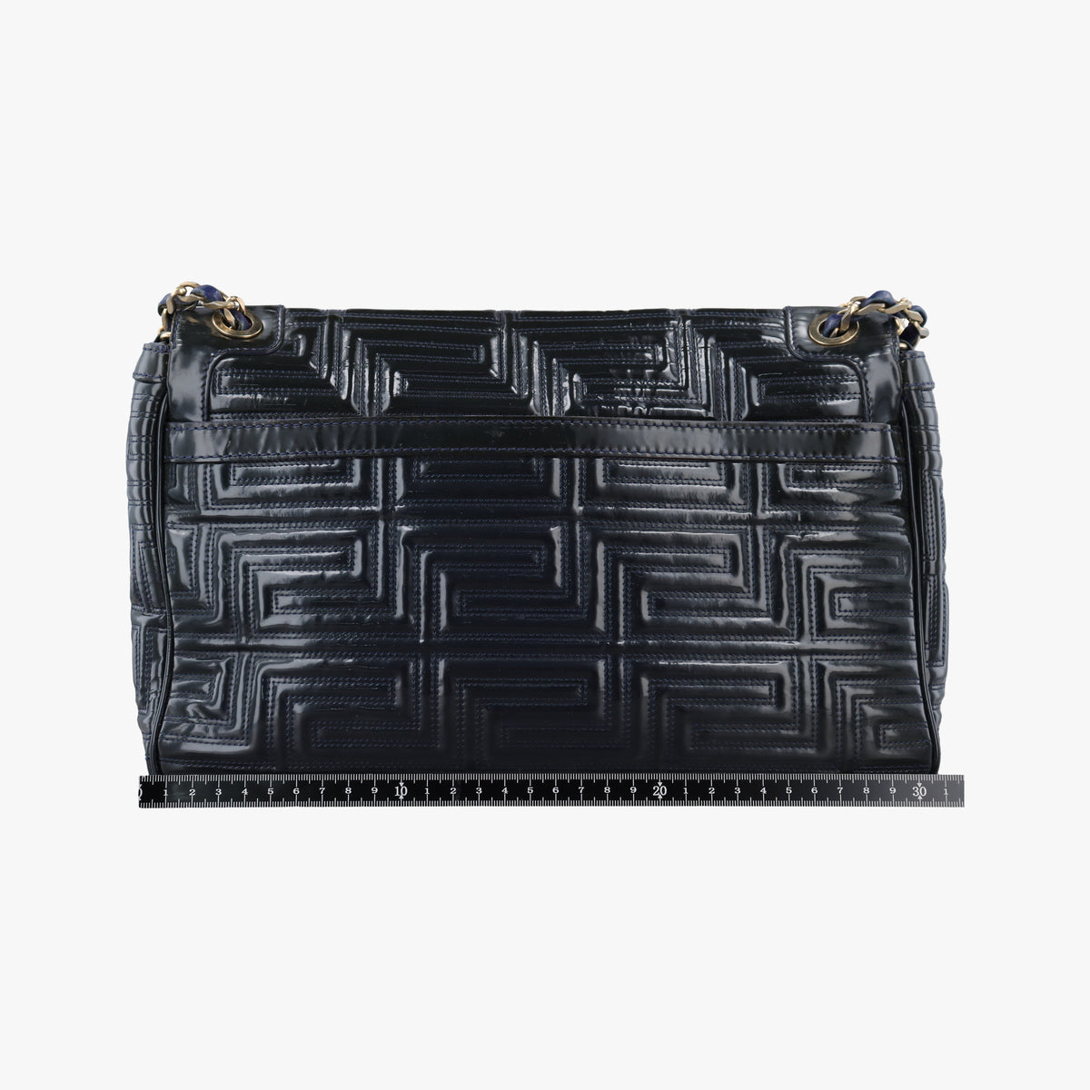 Pre-owned VERSACE Couture quilted Black Patent Leather  shoulderbag | stylenewstar