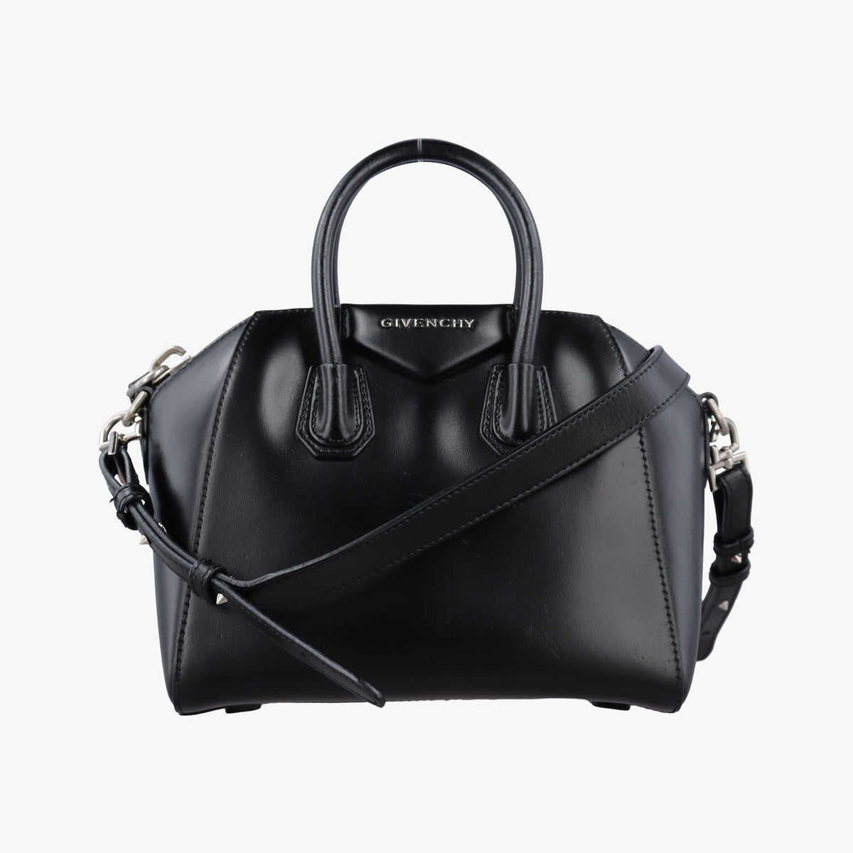 Pre-owned Givenchy Antigona Black Leather  shoulderbag | stylenewstar