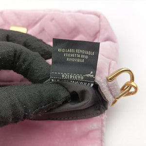 Secondhand Fendi BAGUETTE Pink velour 8BS017 shoulderbag | stylenewstar