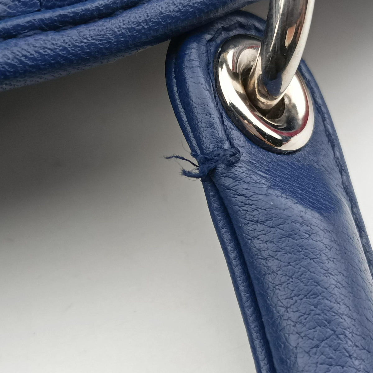 Secondhand Christian Dior Soft Lady Dior Blue lambskin  handbag | stylenewstar