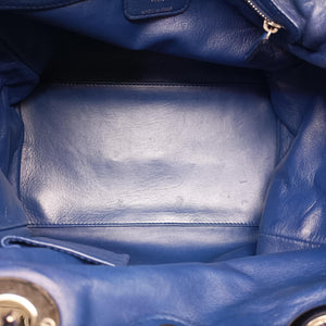 Secondhand Christian Dior Soft Lady Dior Blue lambskin  handbag | stylenewstar
